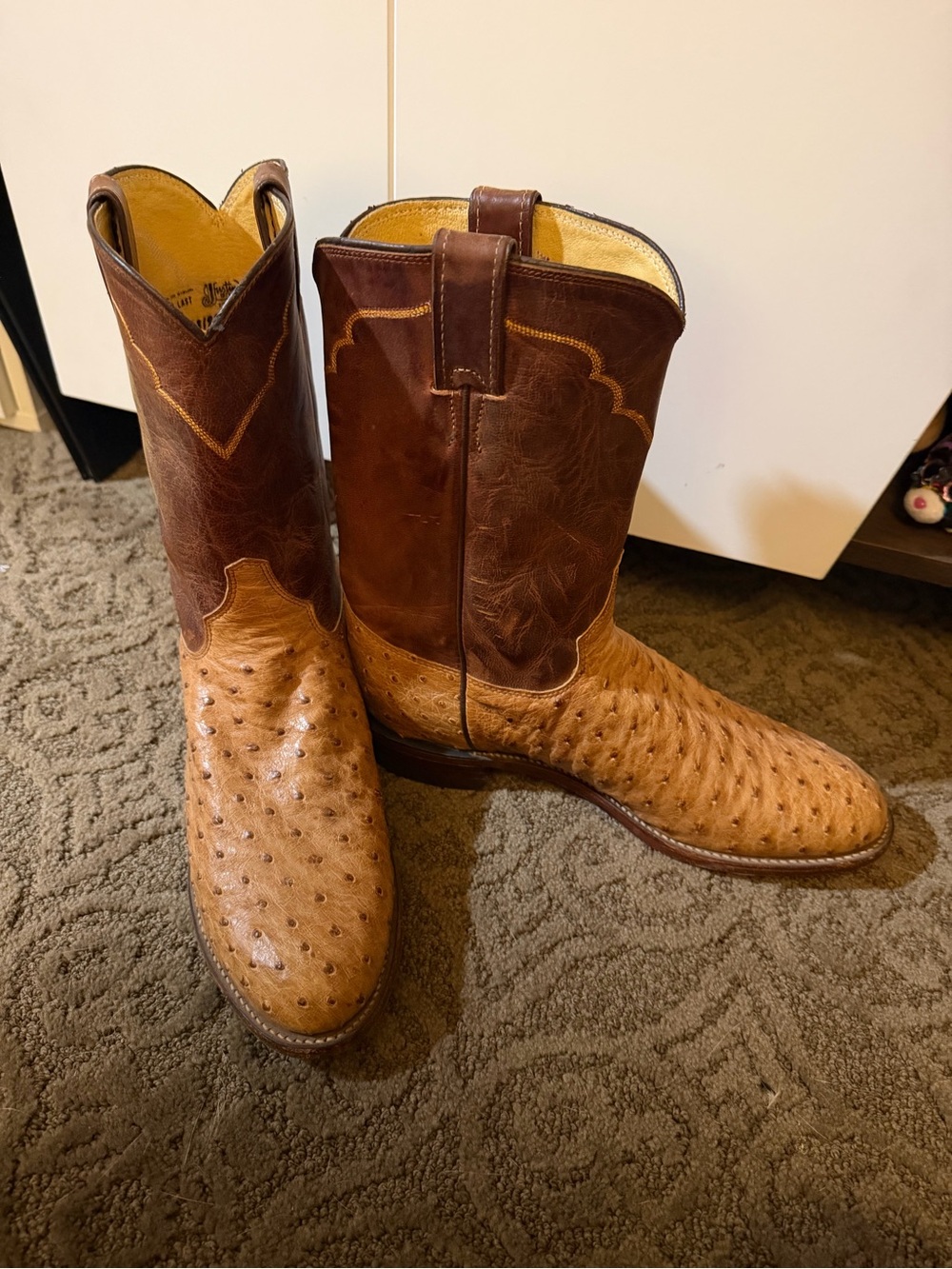 Vintage Justin Boots Quill Ostrich Boots 👢